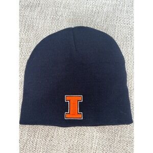Illinois Fighting Illini Beanie Kids Blue Orange Winter Hat Knit Cap